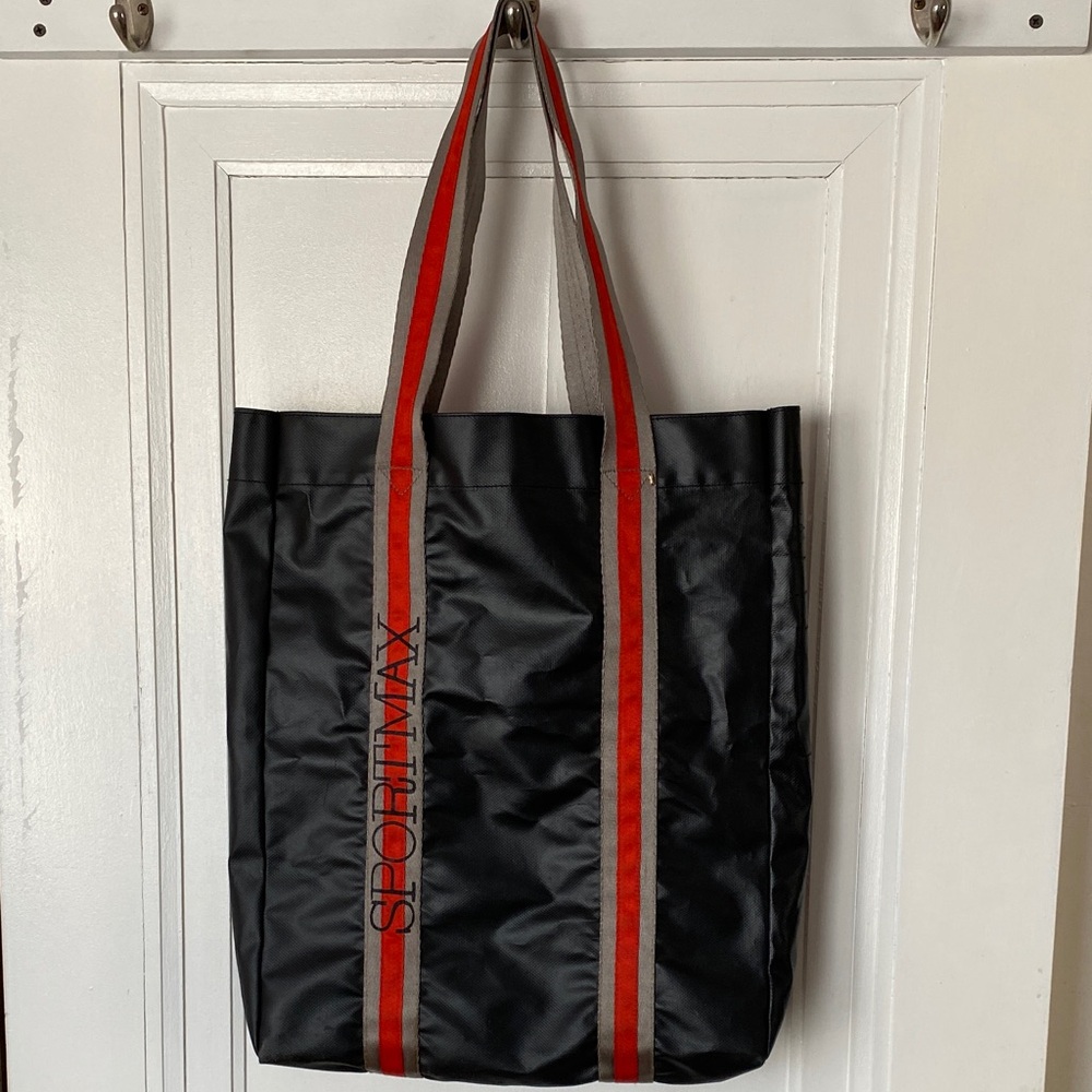 Sportmax Black Tote with Red Accents